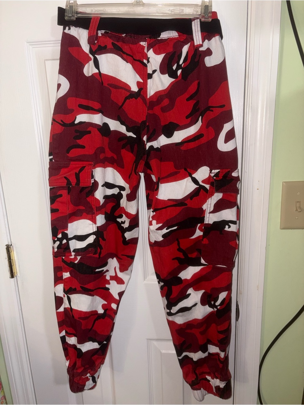 Rue21 Red and Black Camo Waistband Shorts